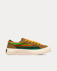 Dior Tears B33 Limited Edition Yellow Multicolor Mohair and Brown Suede Low Top Sneakers