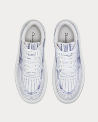 Addict Blue Toile de Jouy Technical Fabric Low Top Sneakers View 3