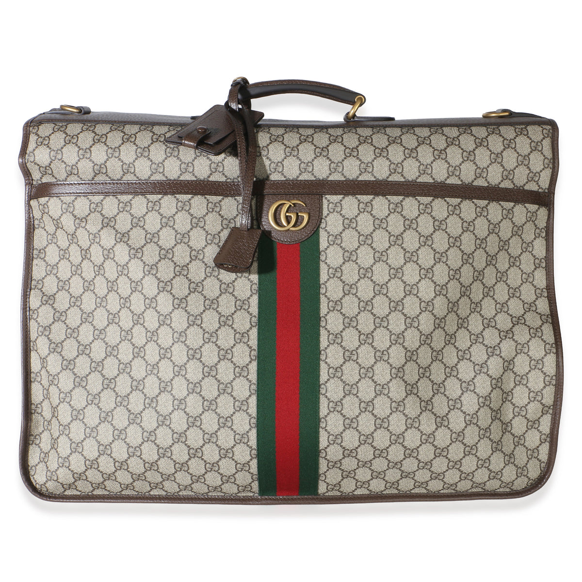 Beige Supreme Canvas Textured Dollar Calfskin Web Ophidia Savoy Garment