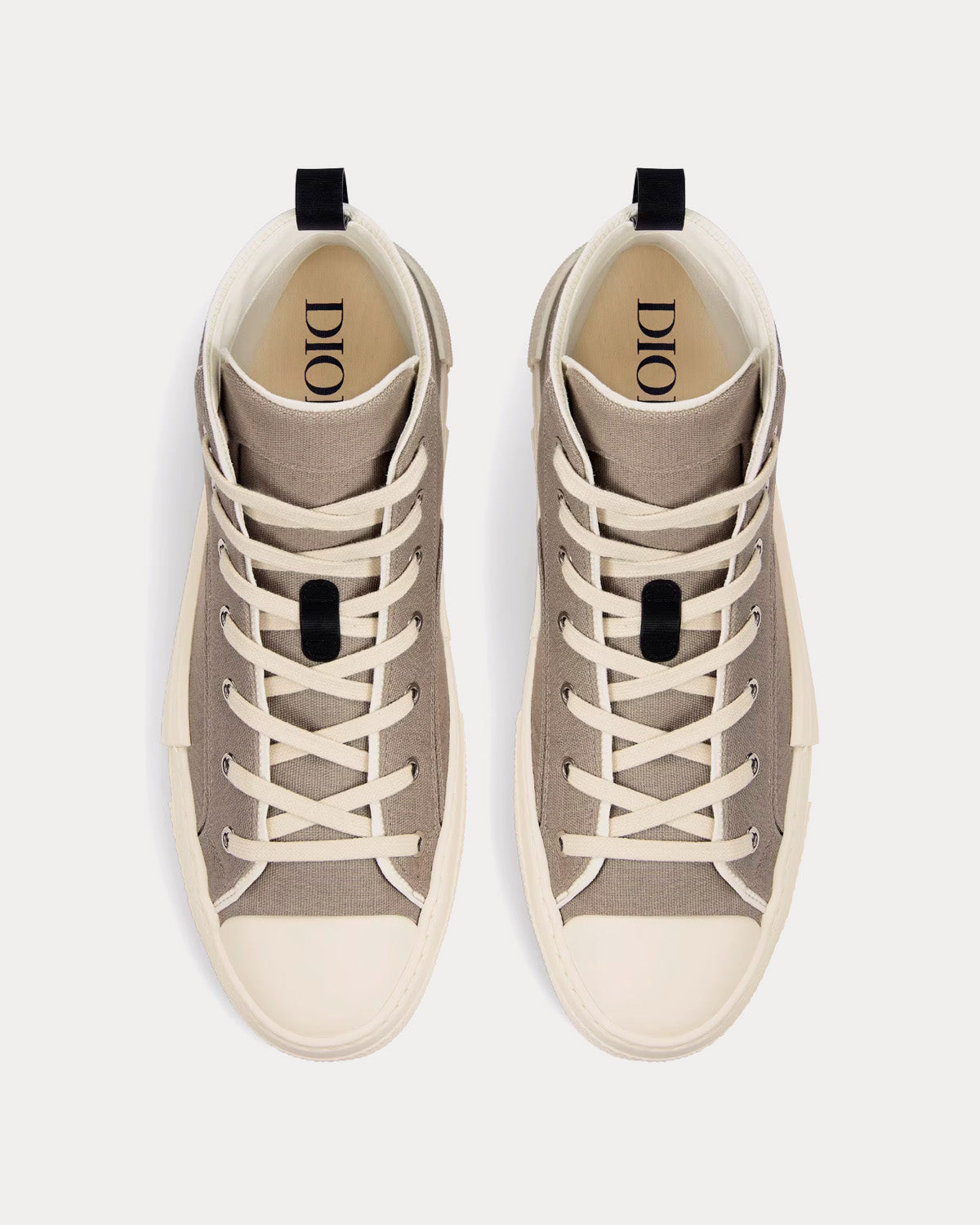B23 Beige Canvas with AsteroDior Signature High Top Sneakers