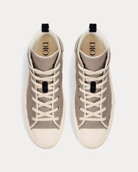 B23 Beige Canvas with AsteroDior Signature High Top Sneakers