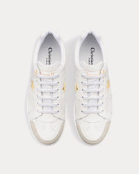 Dior Star Calfskin & Suede White / Gold Low Top Sneakers