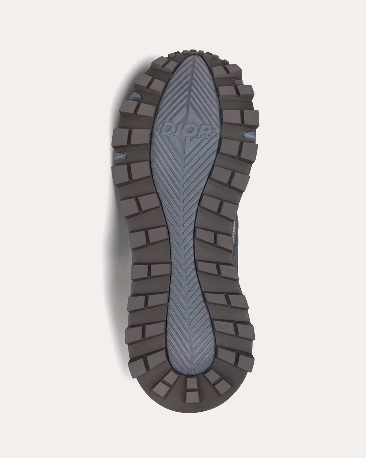 B31 Runner Brown Technical Mesh and Deep Gray Rubber with Warped Cannage Motif Low Top Sneakers