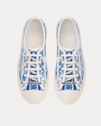 Walk'n'Dior Bright Blue Toile de Jouy Embroidered Cotton Low Top Sneakers