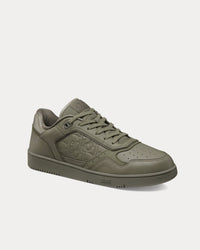 B27 Khaki Grained Calfskin and Khaki Dior Gravity Leather Low Top Sneakers