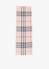 Luxury Wide Check Silk Scarf