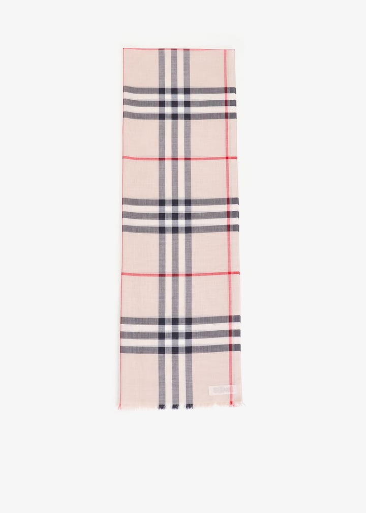 Luxury Wide Check Silk Scarf