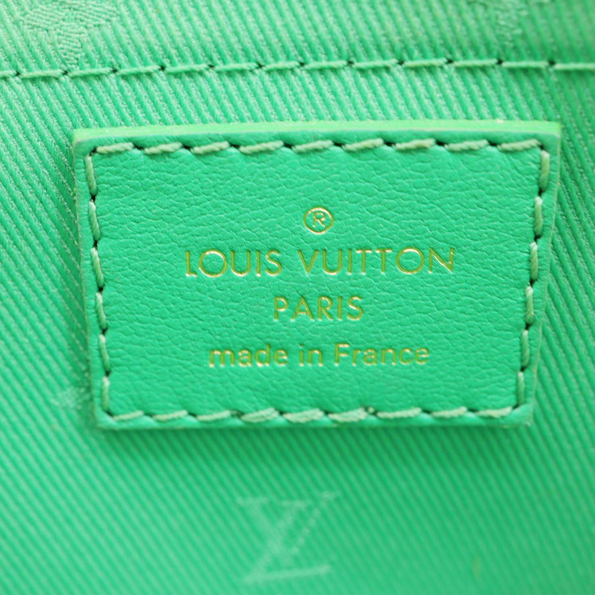 LOUIS VUITTON Alma Soft BB Bubblegram Quilted Leather Satchel Crossbody Bag Green