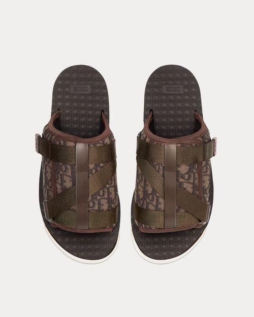 Alpha Sandal Ebony Dior Oblique Jacquard Slip Ons - Crown & Consign