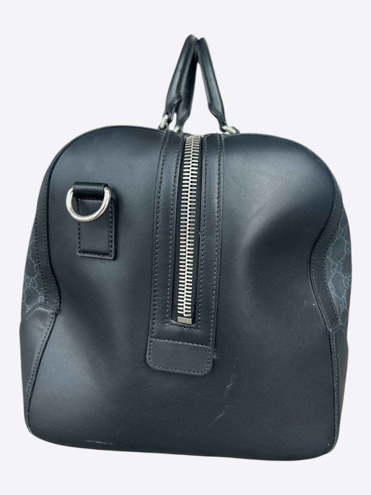 Black GG Monogram Large Duffel Bag
