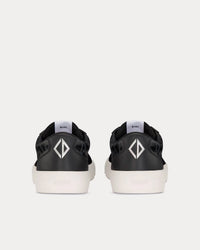 B101 Black CD Diamond Canvas, Smooth Calfskin and Nubuck Low Top Sneakers View 4