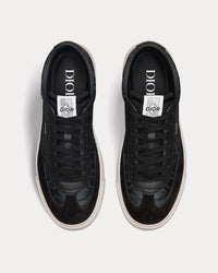 B101 Black CD Diamond Canvas, Smooth Calfskin and Nubuck Low Top Sneakers View 2