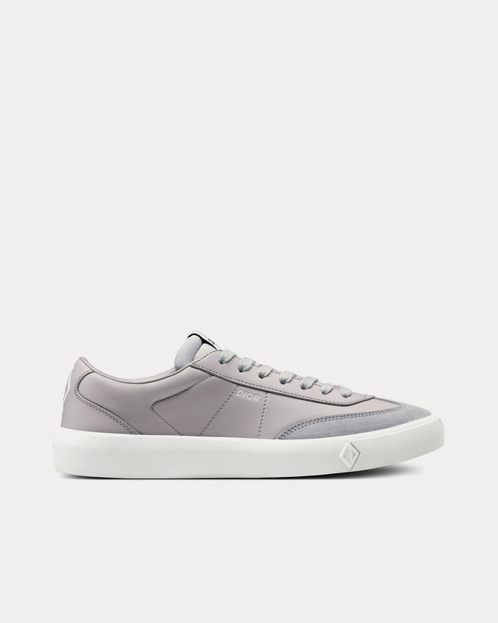 B101 Dior Gray Smooth Calfskin and Nubuck Low Top Sneakers - Crown & Consign