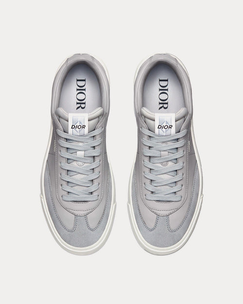 B101 Dior Gray Smooth Calfskin and Nubuck Low Top Sneakers - Crown & Consign