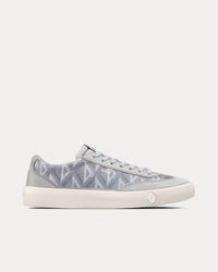 B101 Gray CD Diamond Canvas, Smooth Calfskin and Nubuck Low Top Sneakers View 1