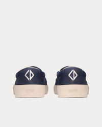 B101 Navy Blue Suede and Smooth Calfskin Slip On Sneakers View 4