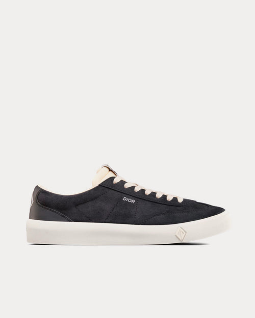 B101 Nubuck Calfskin Black Low Top Sneakers - Crown & Consign