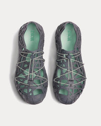 Dior Warp Anthracite Gray Cosmo Rubber with Warped Cannage Motif Sandals