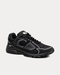 B30 Black Mesh and Technical Fabric Low Top Sneakers