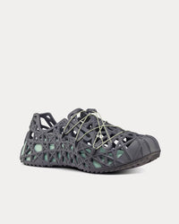 Dior Warp Anthracite Gray Cosmo Rubber with Warped Cannage Motif Sandals