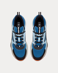 B22 Blue Technical Mesh with Light Blue Smooth Calfskin Low Top Sneakers View 2