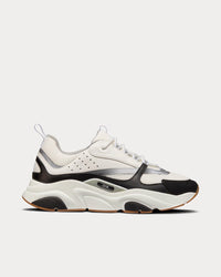 B22 Gray Technical Mesh with White and Black Smooth Calfskin Low Top Sneakers View 1