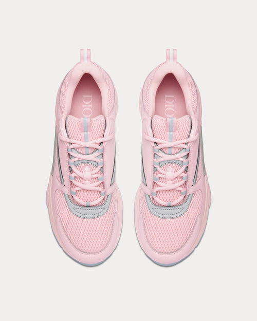 B22 Pink Technical Mesh and Smooth Calfskin Low Top Sneakers - Crown & Consign