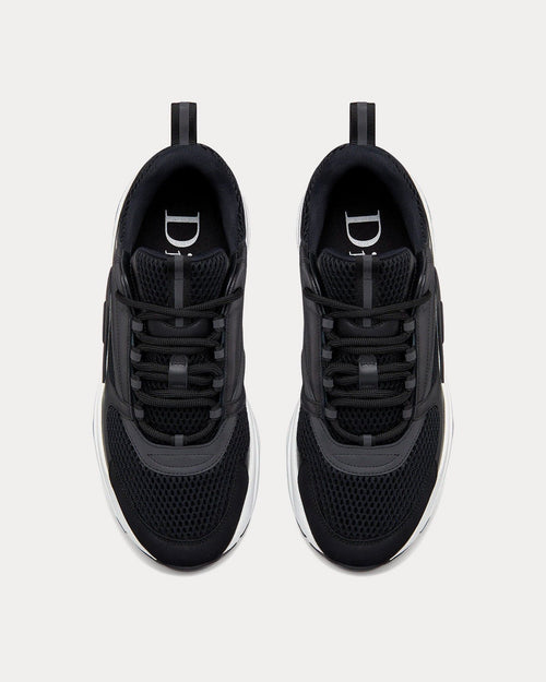 B22 Technical Mesh & Calfskin Black / White Low Top Sneakers - Crown & Consign