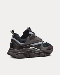 B22 Technical Mesh & Smooth Calfskin Black Low Top Sneakers View 4