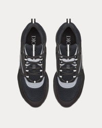 B22 Technical Mesh & Smooth Calfskin Black Low Top Sneakers View 2