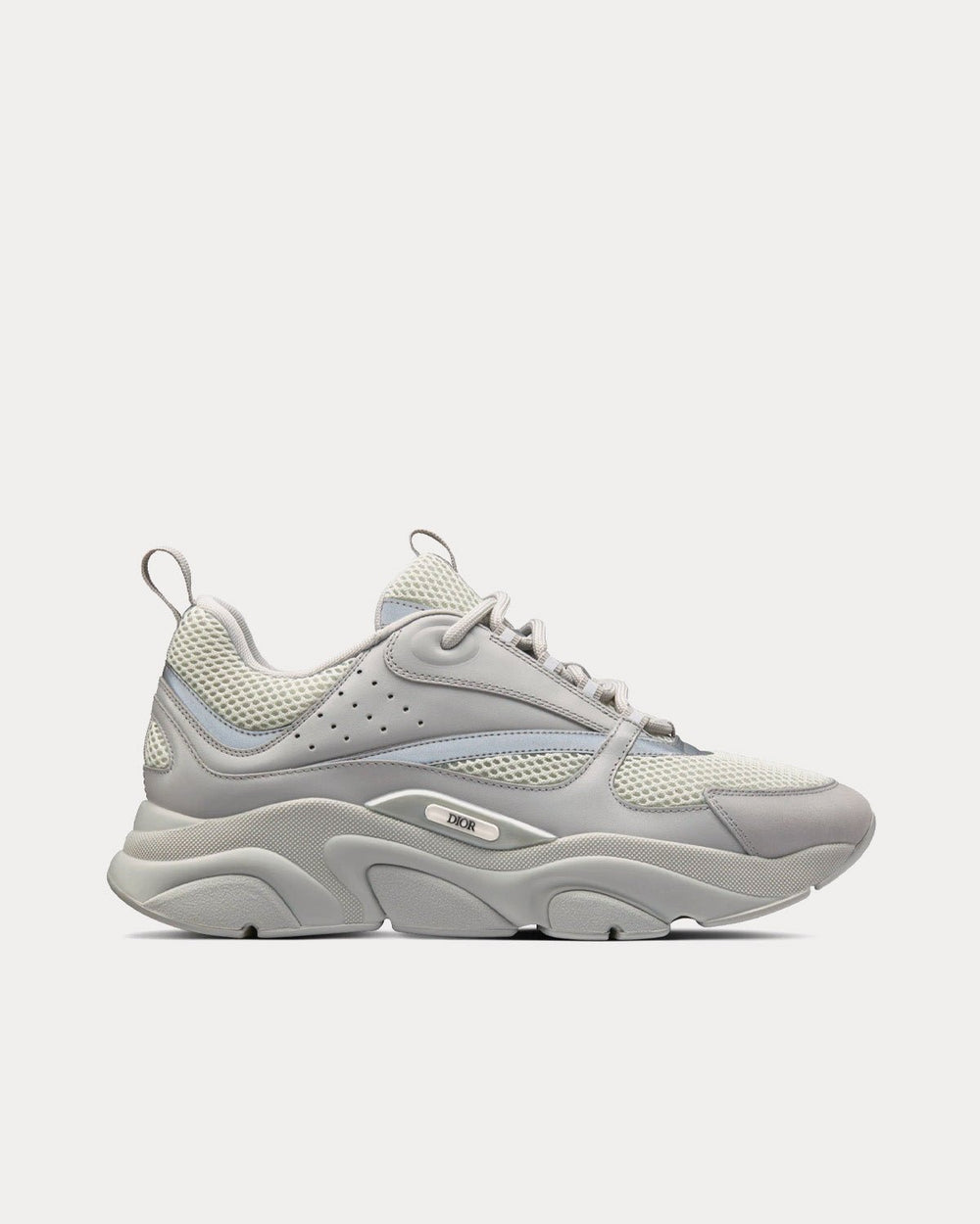B22 Technical Mesh & Smooth Calfskin Dior Gray Low Top Sneakers