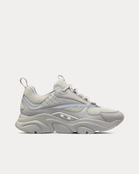 B22 Technical Mesh & Smooth Calfskin Dior Gray Low Top Sneakers View 1