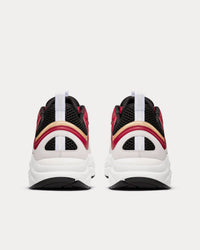 B22 White and Black Technical Mesh with Burgundy, White and Gold-Tone Calfskin Low Top Sneakers View 4