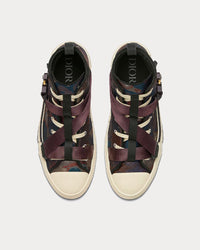 B23 Brown Camouflage Jacquard High Top Sneakers View 2