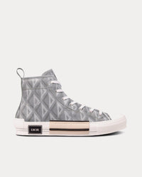 B23 Dior Gray CD Diamond Canvas High Top Sneakers View 1