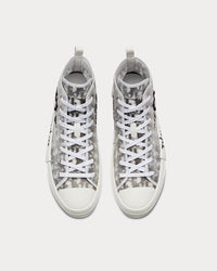 B23 Oblique Canvas Bee Embroidery Patch Black & White High Top Sneakers View 4