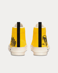B23 Yellow Canvas with AsteroDior Signature High Top Sneakers View 4
