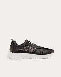 B25 Black Smooth Calfskin and Beige and Black Dior Oblique Jacquard Low Top Sneakers View 1