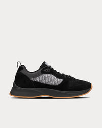 B25 Runnner Black Dior Oblique Canvas and Suede Low Top Sneakers View 1