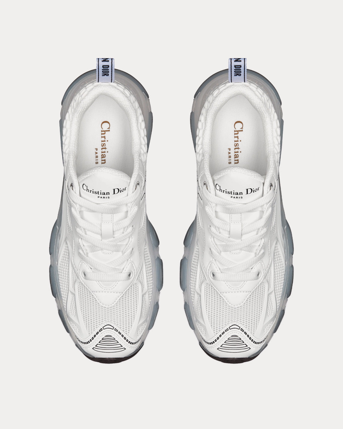 Vibe White Technical Fabric, Mesh and Rubber Low Top Sneakers