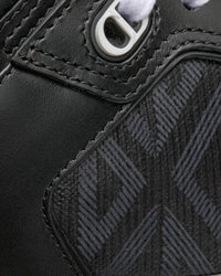 B27 Black Smooth Calfskin and CD Diamond Canvas High Top Sneakers View 3