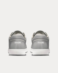 B27 Dior Gray Smooth Calfskin and CD Diamond Canvas Low Top Sneakers View 3