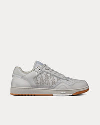 B27 Gray Smooth Calfskin and Dior Oblique Galaxy Leather Low Top Sneakers View 1