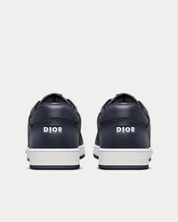B27 Navy Blue Smooth Calfskin and CD Diamond Canvas Low Top Sneakers View 2