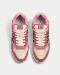 B27 Smooth Calfskin with Dior Oblique Jacquard Pink / Cream Low Top Sneakers View 2