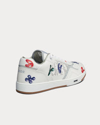 B27 White Smooth Calfskin with Printed Motif Low Top Sneakers View 4
