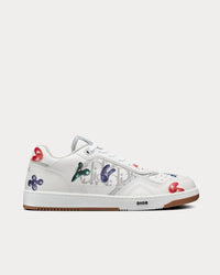 B27 White Smooth Calfskin with Printed Motif Low Top Sneakers View 1