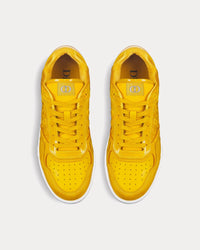 B27 Yellow Patent Calfskin and Dior Oblique Gravity Leather Low Top Sneakers View 2
