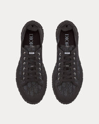 B28 Black Dior Oblique Jacquard and Rubber Low Top Sneakers View 2