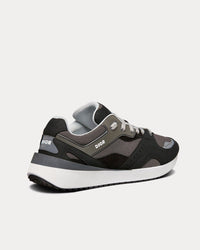 B29 Gray Technical Mesh, Black Suede and Smooth Calfskin Low Top Sneakers View 4